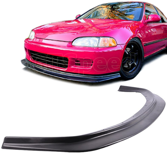 [GT-Speed] DP Style PU Front Bumper Lip, Compatible With 1992-1995 Honda Civic Coupe/Hatchback Factory Bumper Only