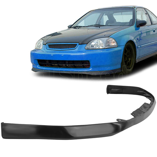 [GT-Speed] SiR Style PU Front Bumper Lip, Compatible With 1996-1998 Honda Civic Factory Bumper Only