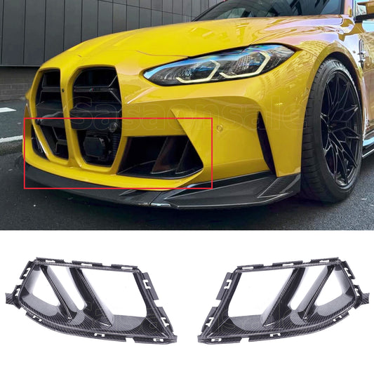 For 2021-2026 BMW G80 M3 & G82/G83 M4, MH Style Real Dry Carbon Fiber Front Bumper Air Duct Vent