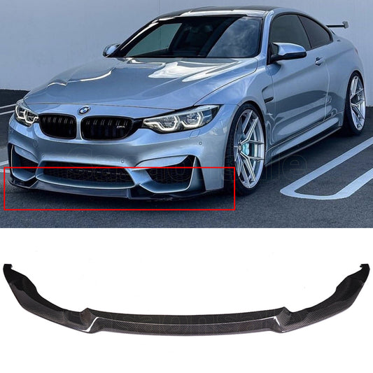 [GT-Speed] CS Style Real Carbon Fiber Front Lip Spoiler, For 2015-2020 BMW F80 M3, F82 M4 Bumper