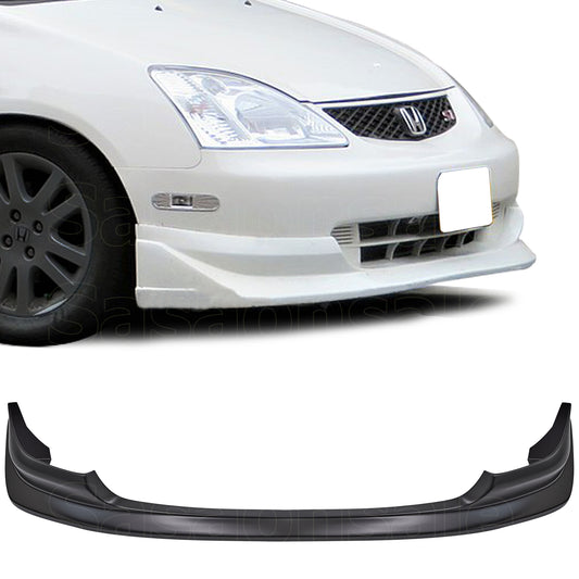Front Bumper Lip Spoiler For 02-05 Honda Civic Si EP3 3dr, Black PU AW Style