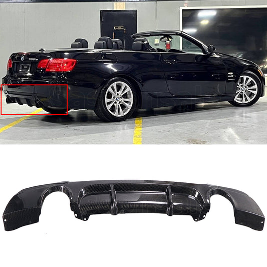 For 2007-2012 BMW E92 E93 with M-Sport Bumper, MT Style Real Carbon Fiber Rear Diffuser Lip