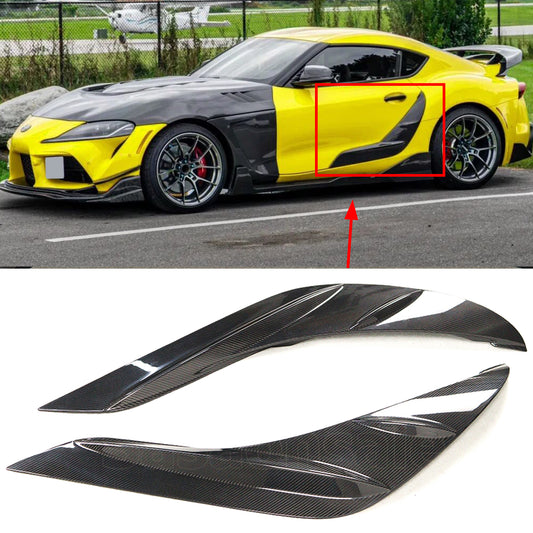 For 2020-2022 Toyota Supra A90 MK5, TRD Style Real Dry Carbon Fiber Door Side Fender Vents Trim