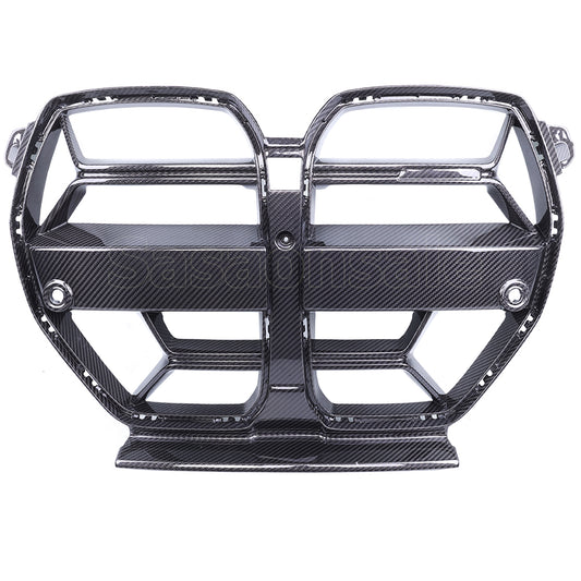 [GT-Speed] CSL Style Real Carbon Fiber Front Kidney Grille Nose Grill, For 2021-2026 BMW G80 M3 & G82/G83 M4 (No ACC)