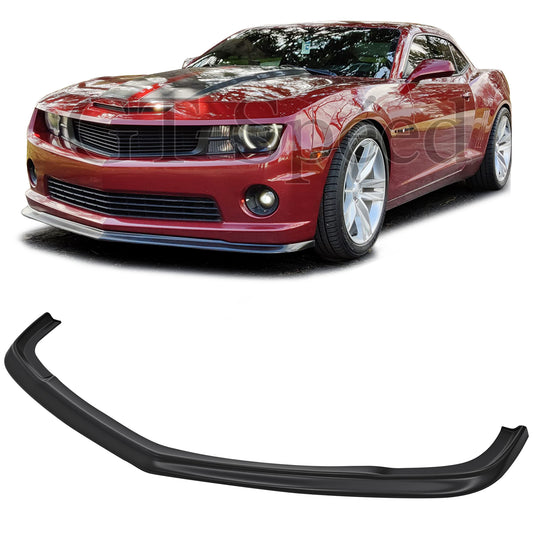 Front Bumper Lip Spoiler For 2010-2012 Chevrolet Camaro SS V8, Black PU SLP Style