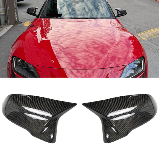 For 2020-2026 Toyota Supra A90, MP Style Real Dry Carbon Fiber Mirror Cover Replacement Caps