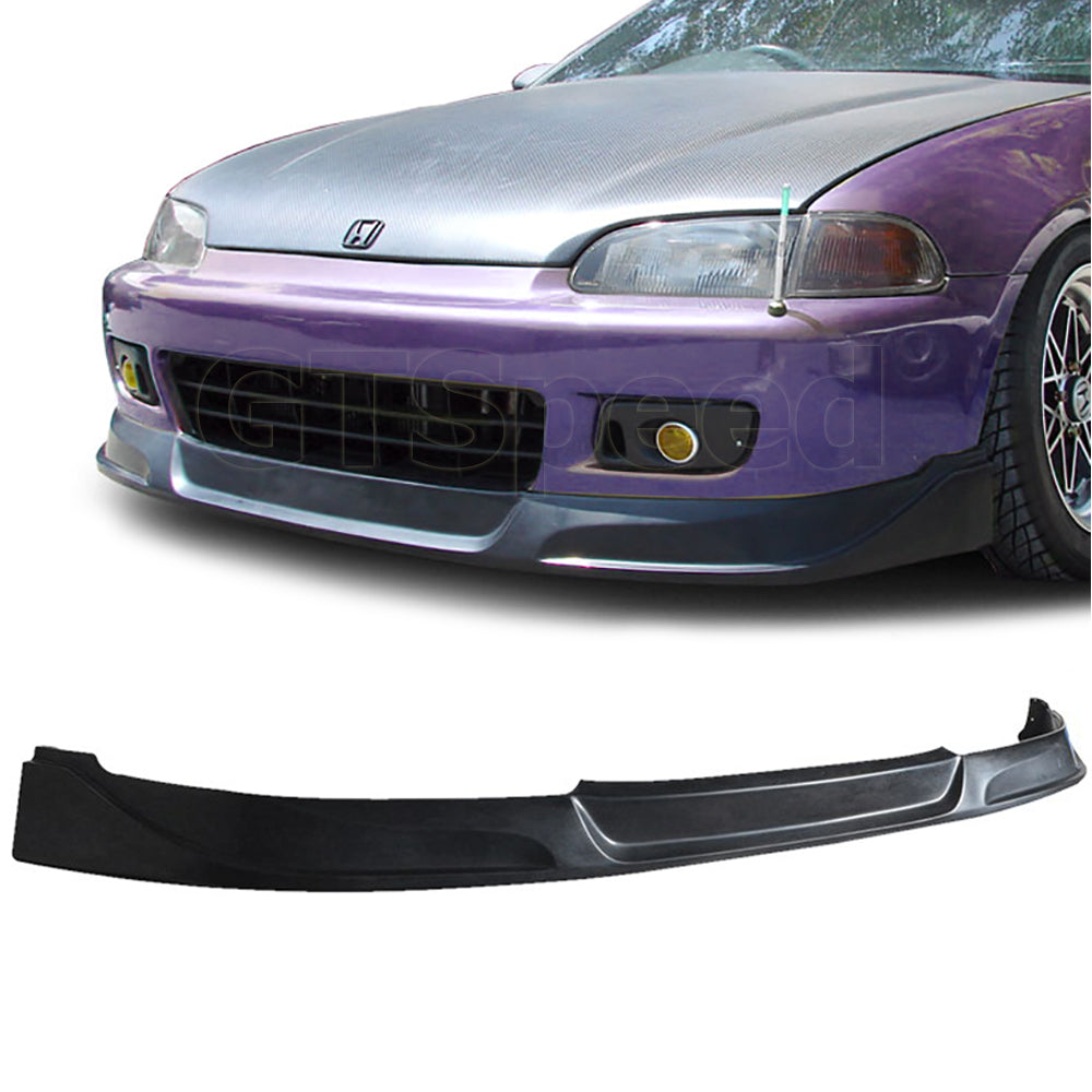 [GT-Speed] TC Style PU Front Bumper Lip, Compatible With 1992-1995 Honda Civic Coupe/Hatchback Factory Bumper Only